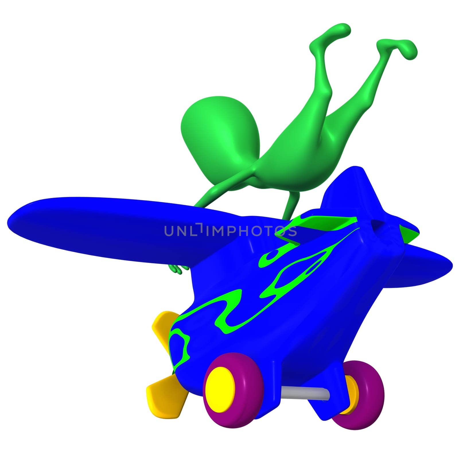 Under view puppy holding tightly after nosedive airplane