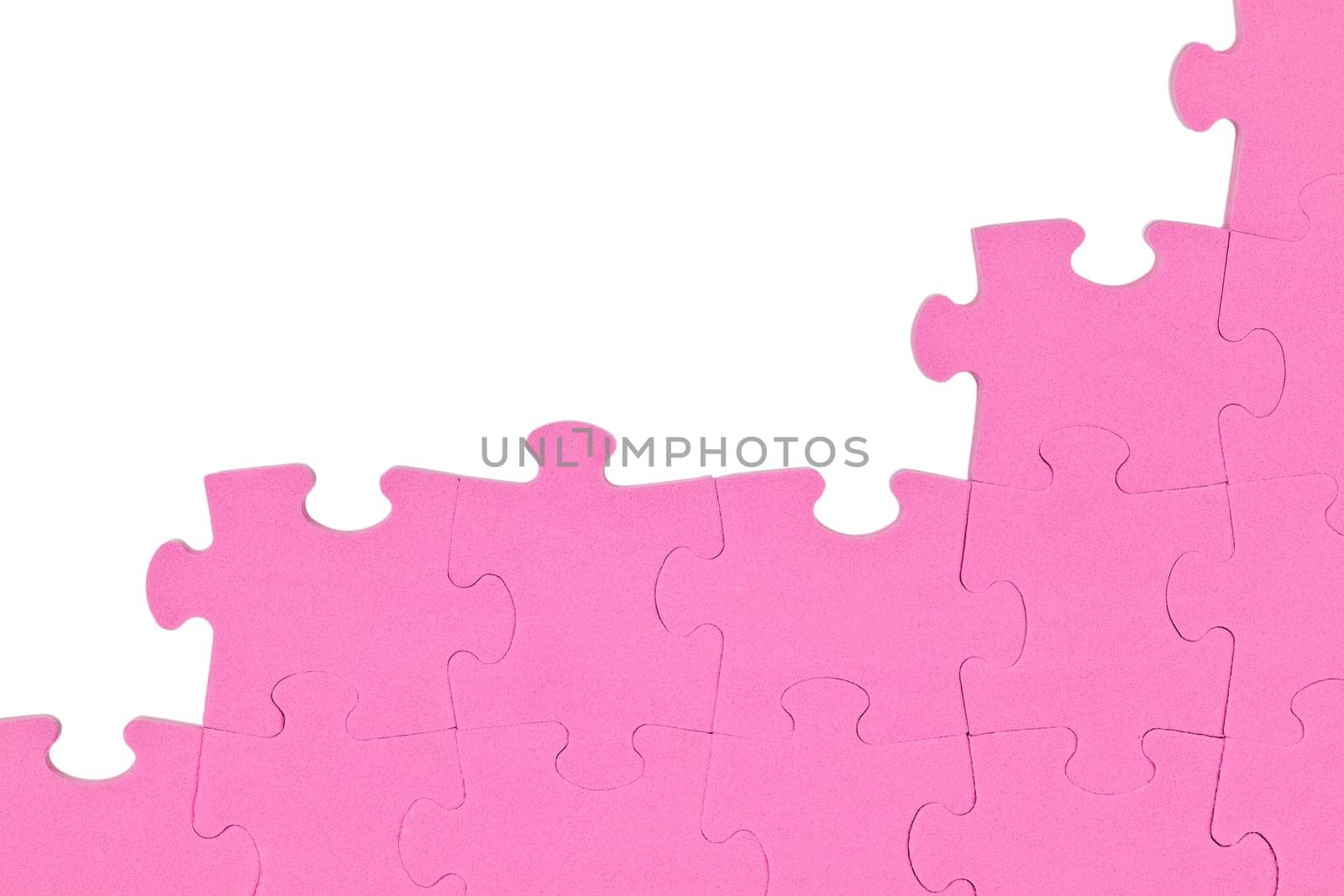 pink puzzle corner with space for your text
