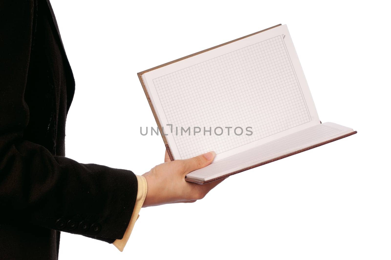 business woman reads book to get ideas for business plan