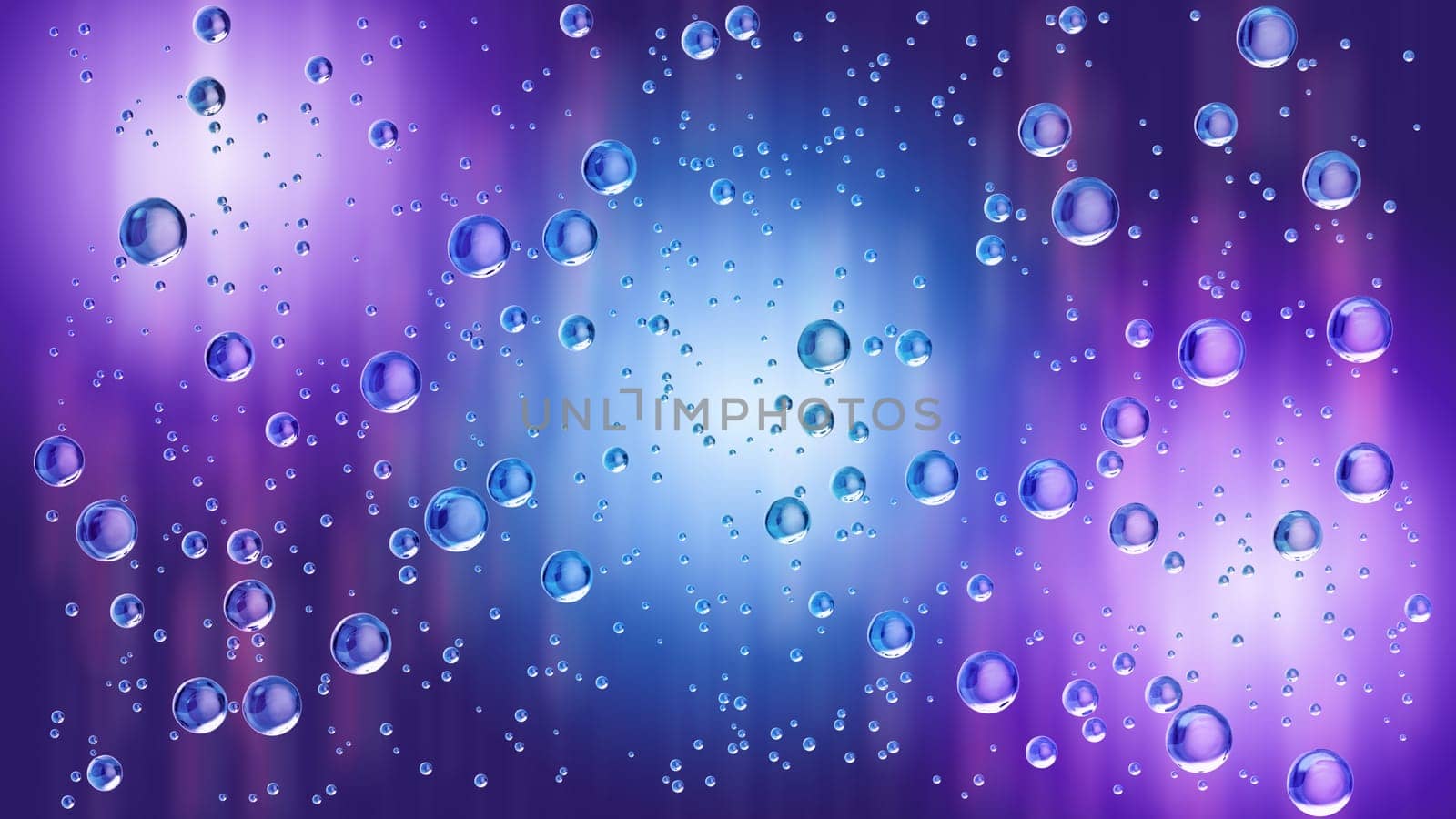 motion blue water drops in the rain on the window