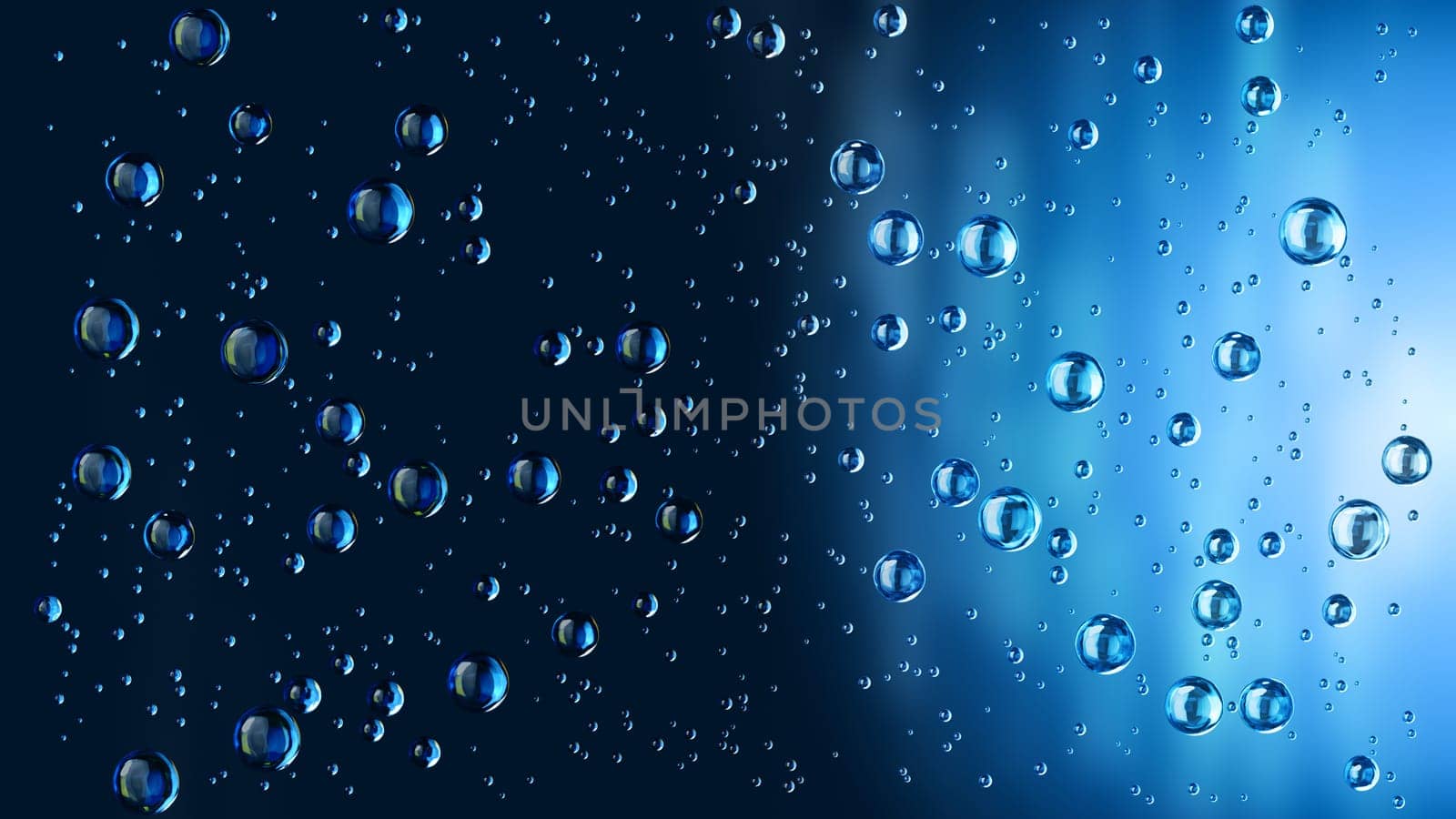 motion blue water drops in the rain on the window