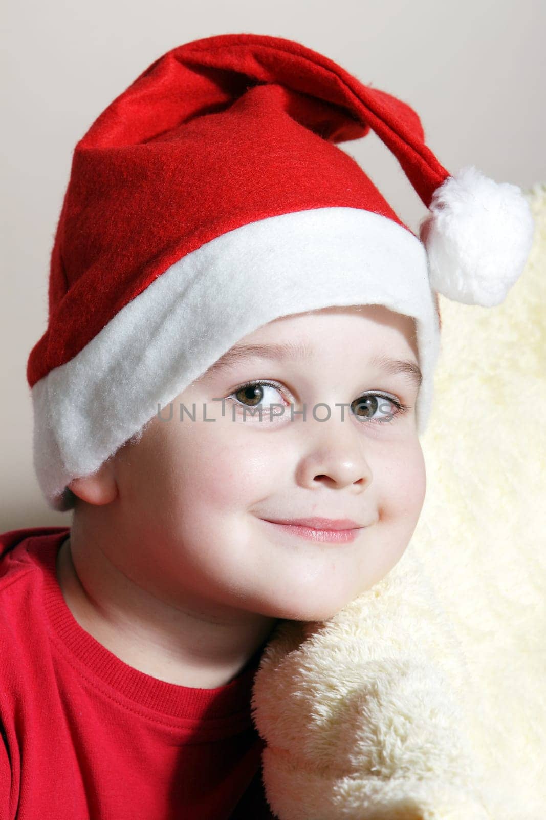 Beautiful child with Christmas hat