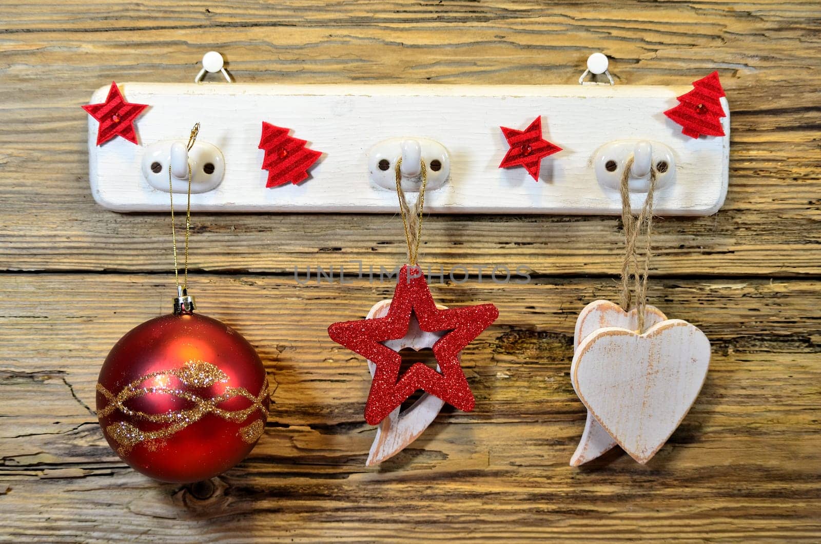 Christmas Wooden Heart Star