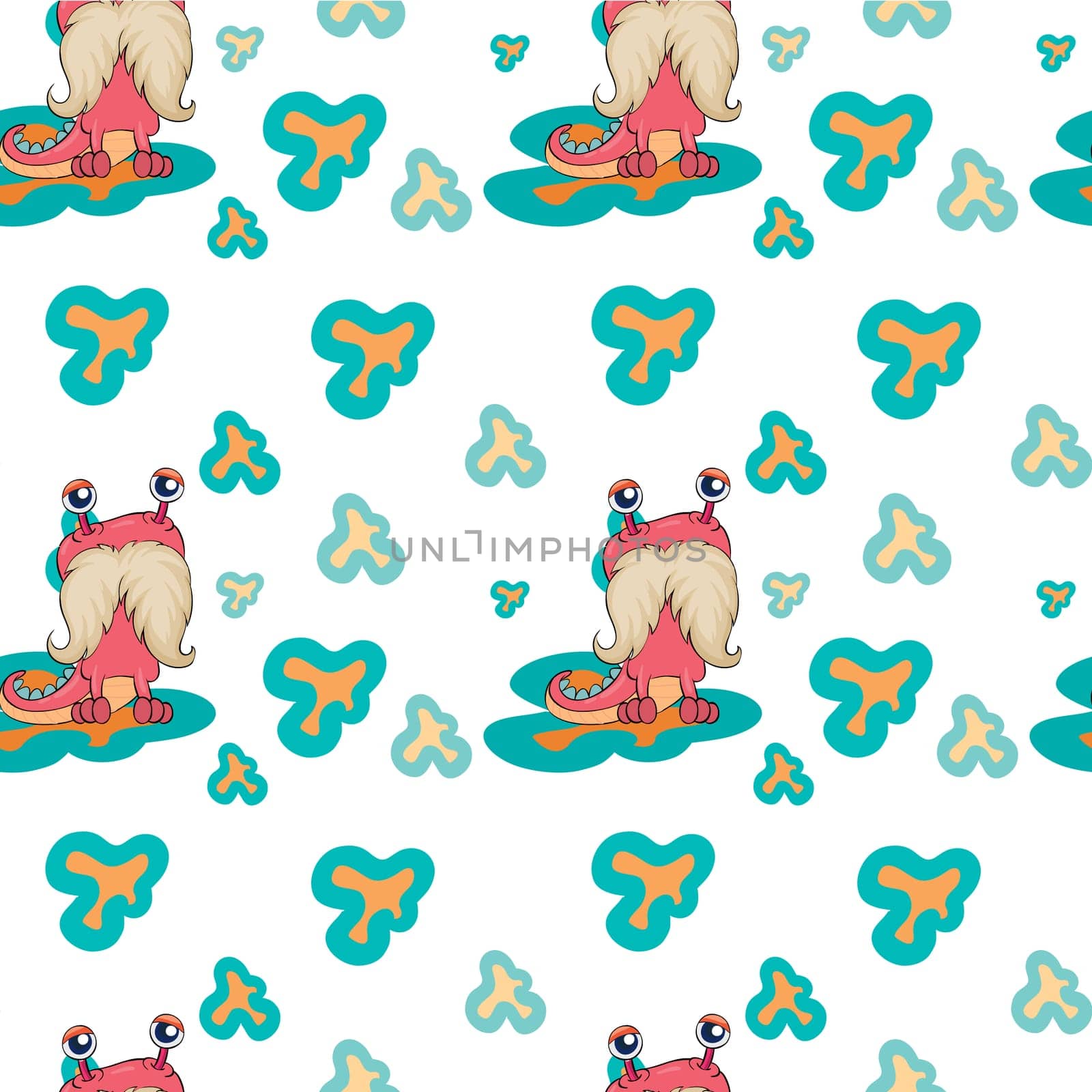 illustration of a scary monster on a white background