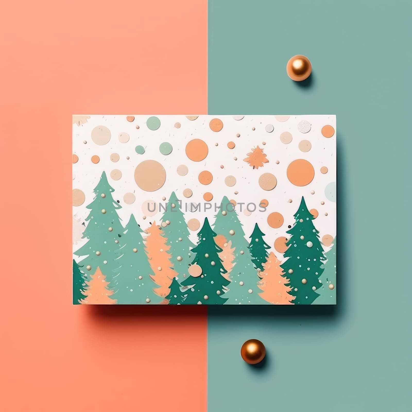 Christmas greeting card. Christmas or new year Background. Generative AI.