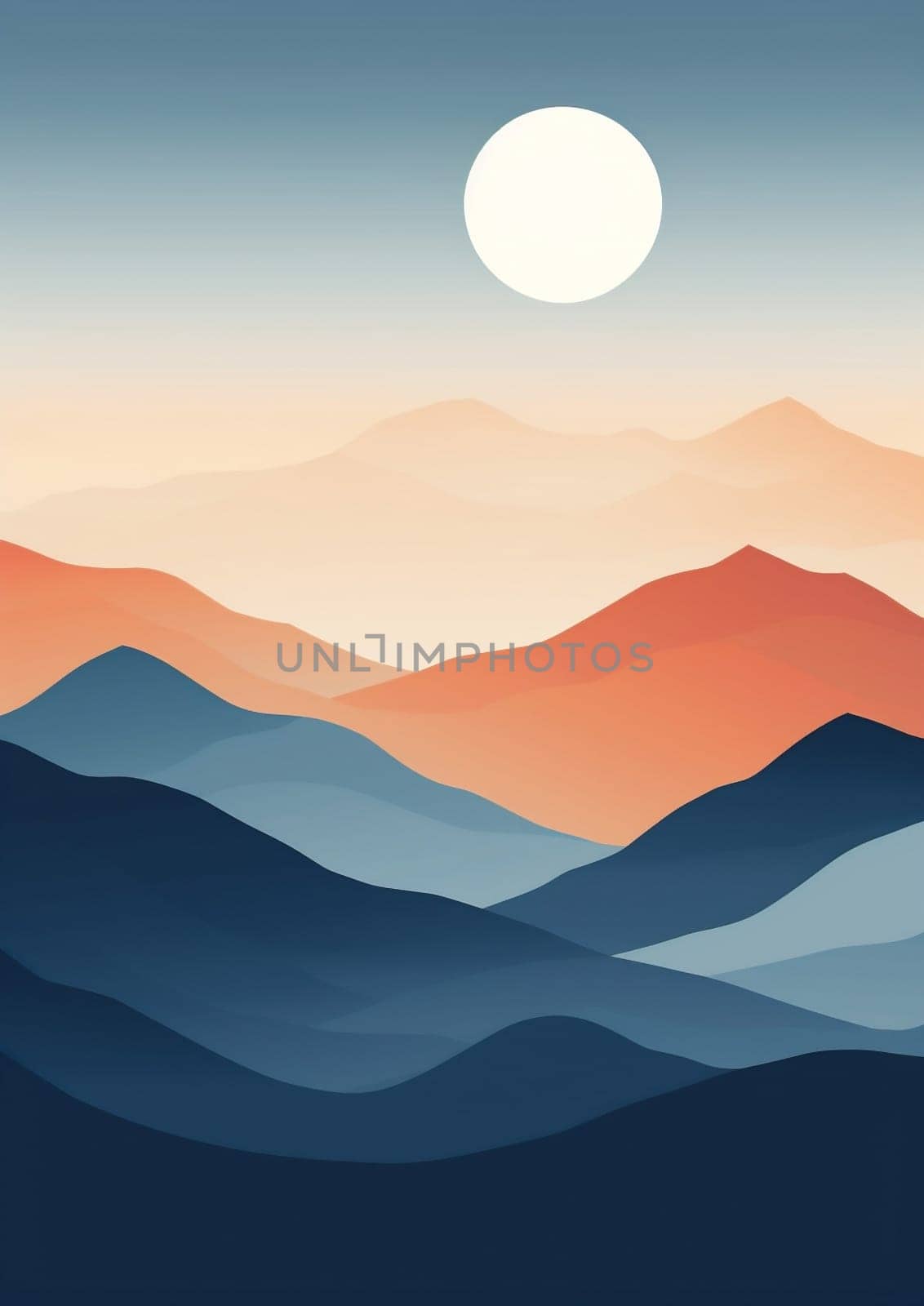 Vector sky summer terrain panorama hiking horizon morning background mountains nature view sunrise silhouette travel peak landscape forest hill range rock sunset illustration