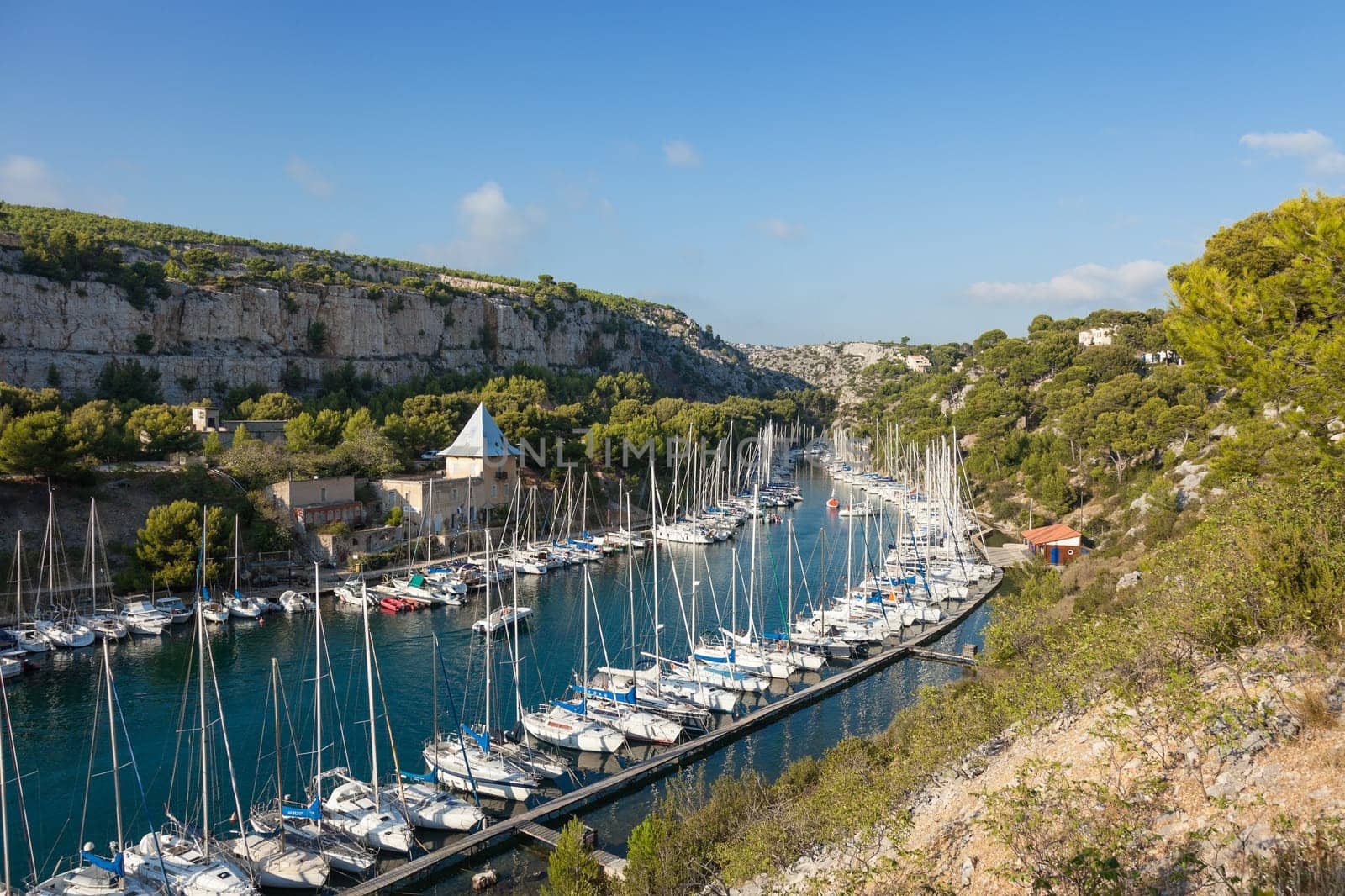 Calanque of Port Miou in Cassis  in France