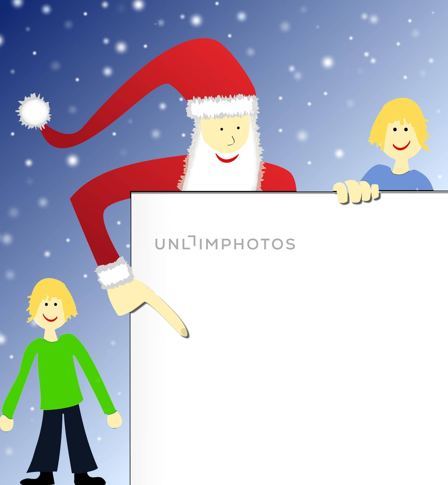 Santa Claus with copy space