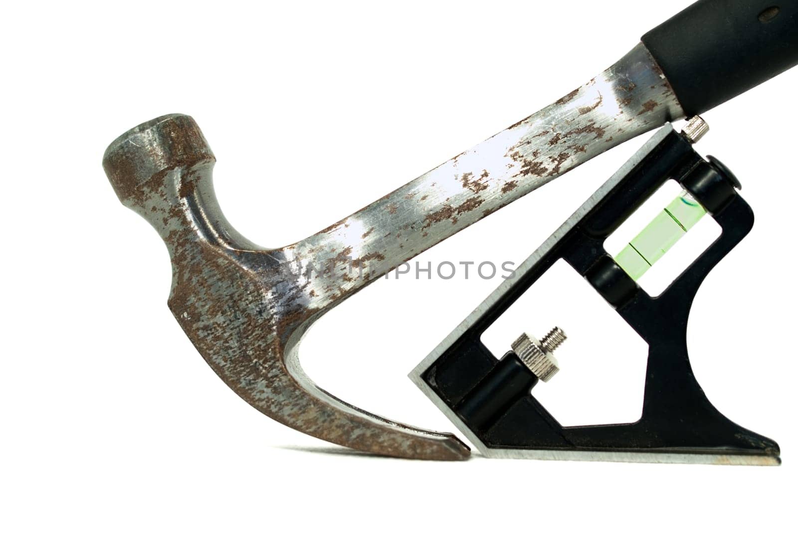 Diy Builder carpenters handyman  hammer  and level tools