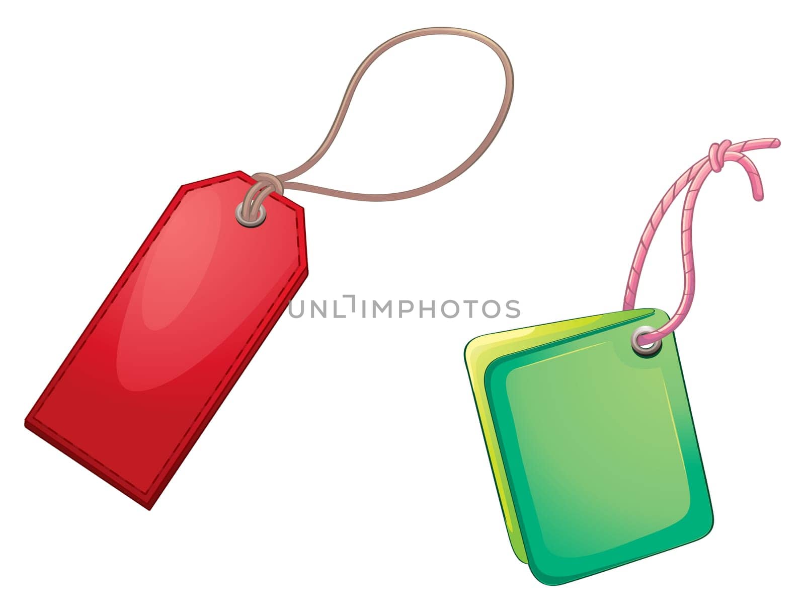 illustration of tags on a white background
