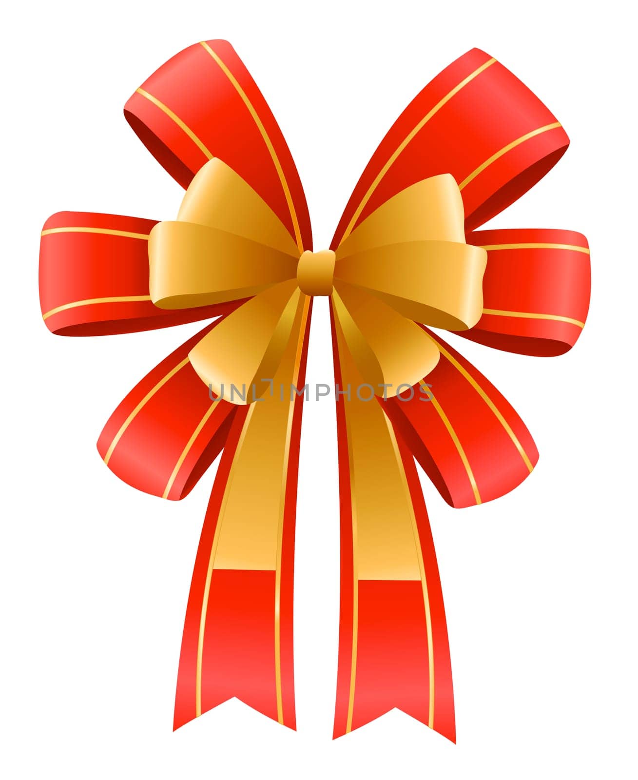 illustration of ribbon bow on a white background
