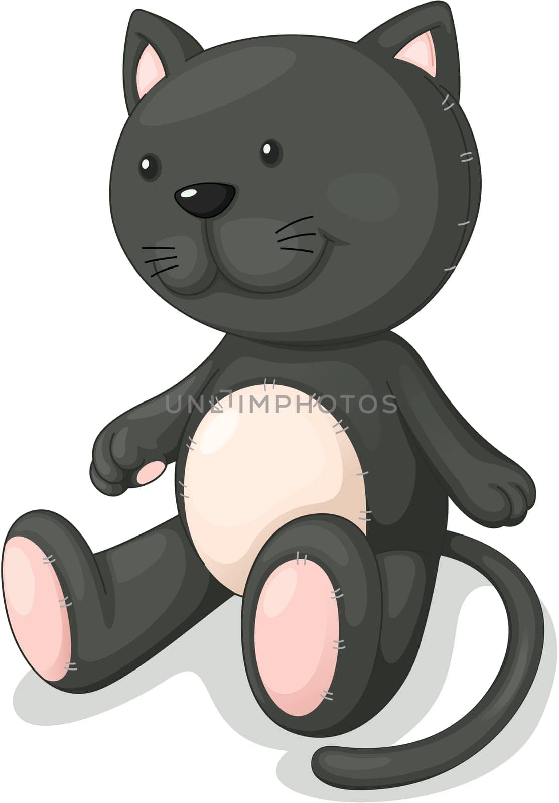 Illustration of a cat soft toy