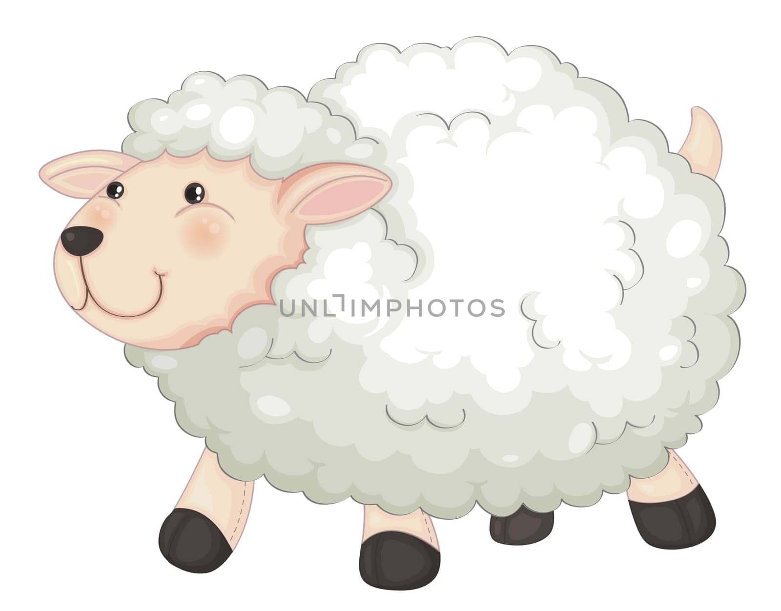 illustration of a sheep on a white background