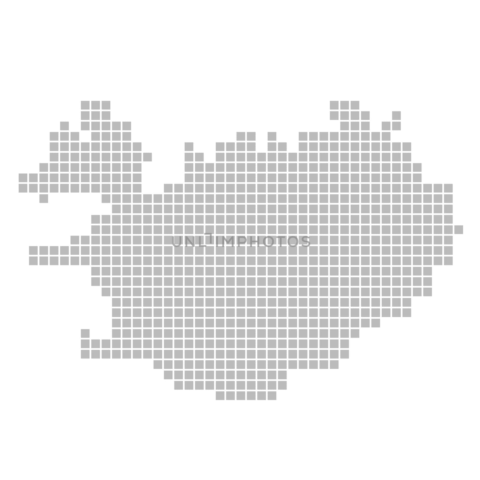 Map of pixels: Iceland