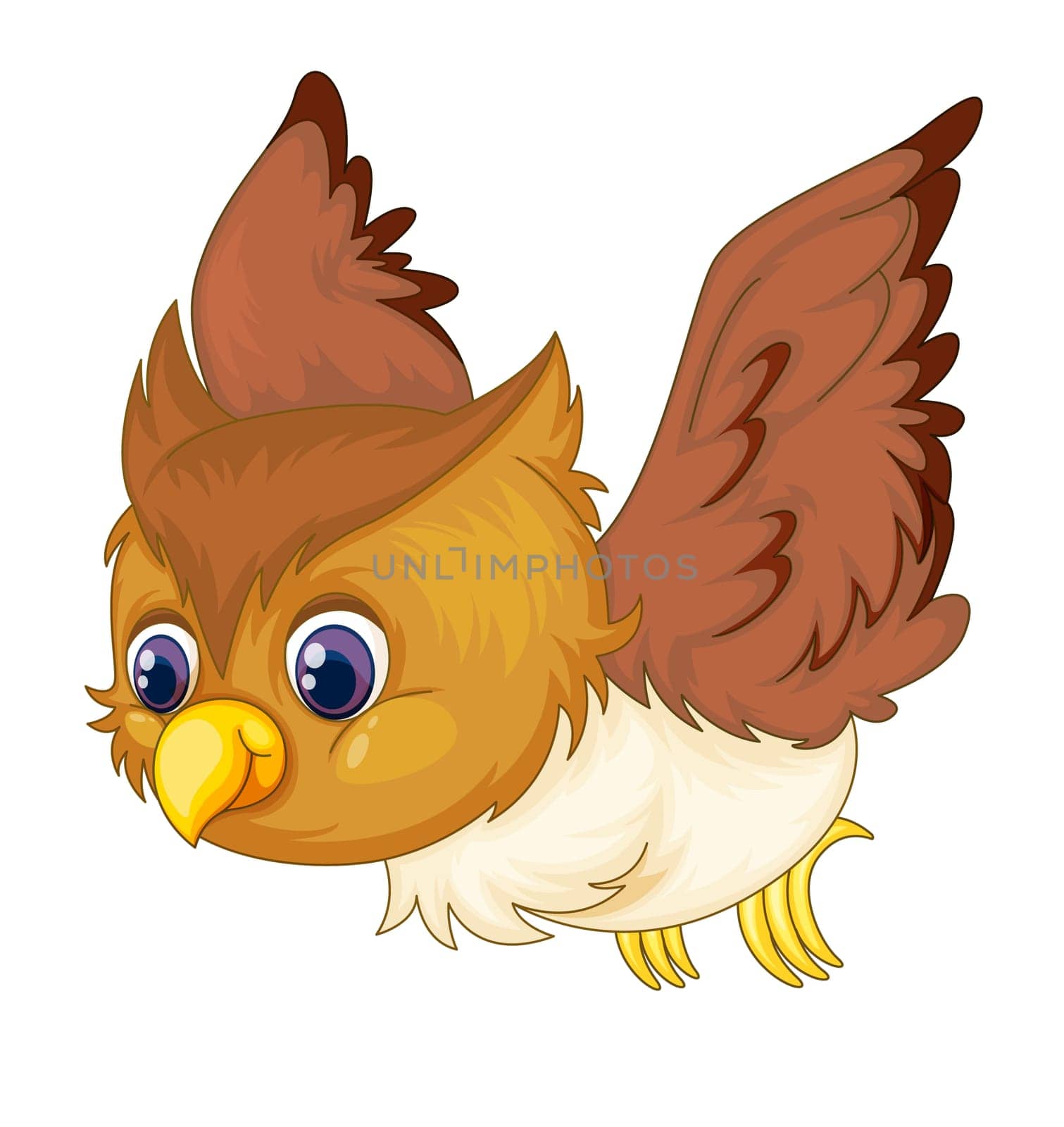 Illustration of an isolated owl