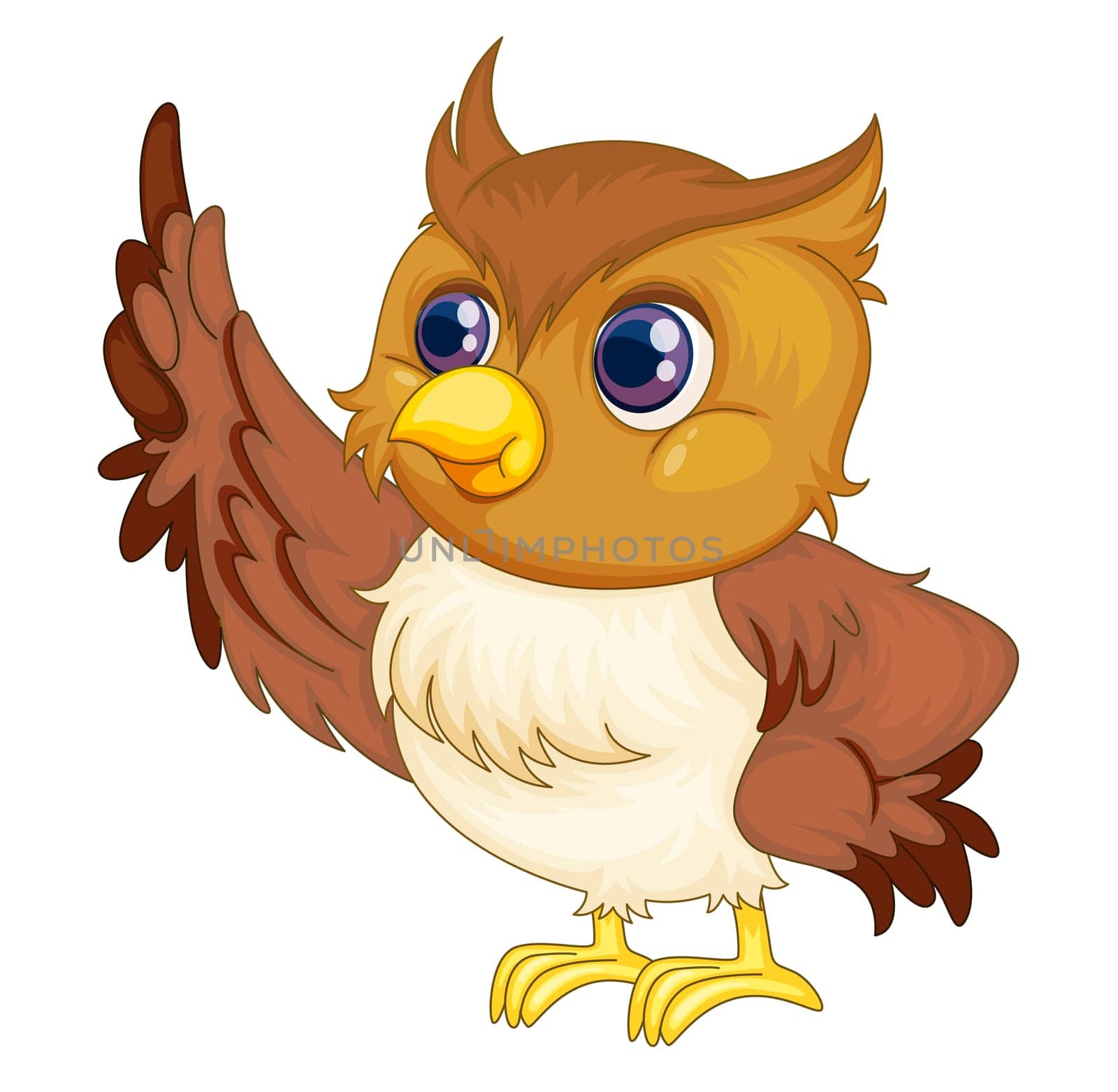 Illustration of an isolated owl