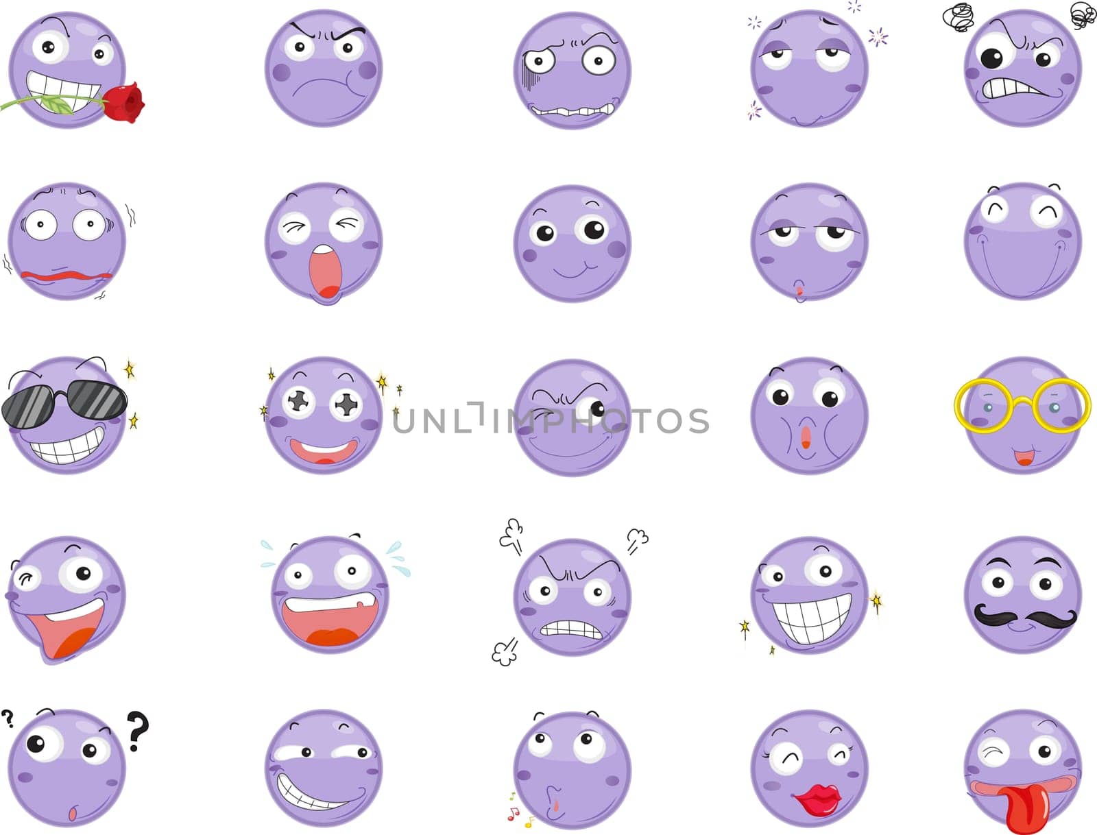 Illustration of smile face icons