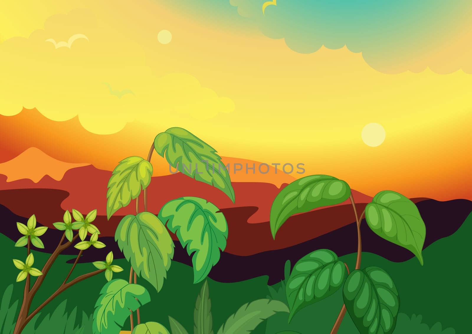 Illustration of a nature background
