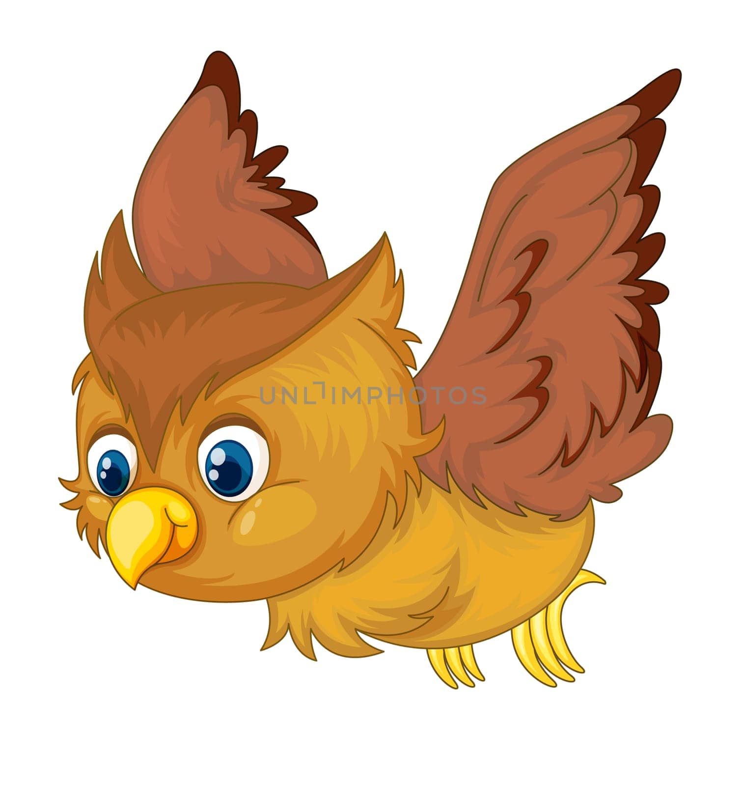 Illustration of an isolated owl