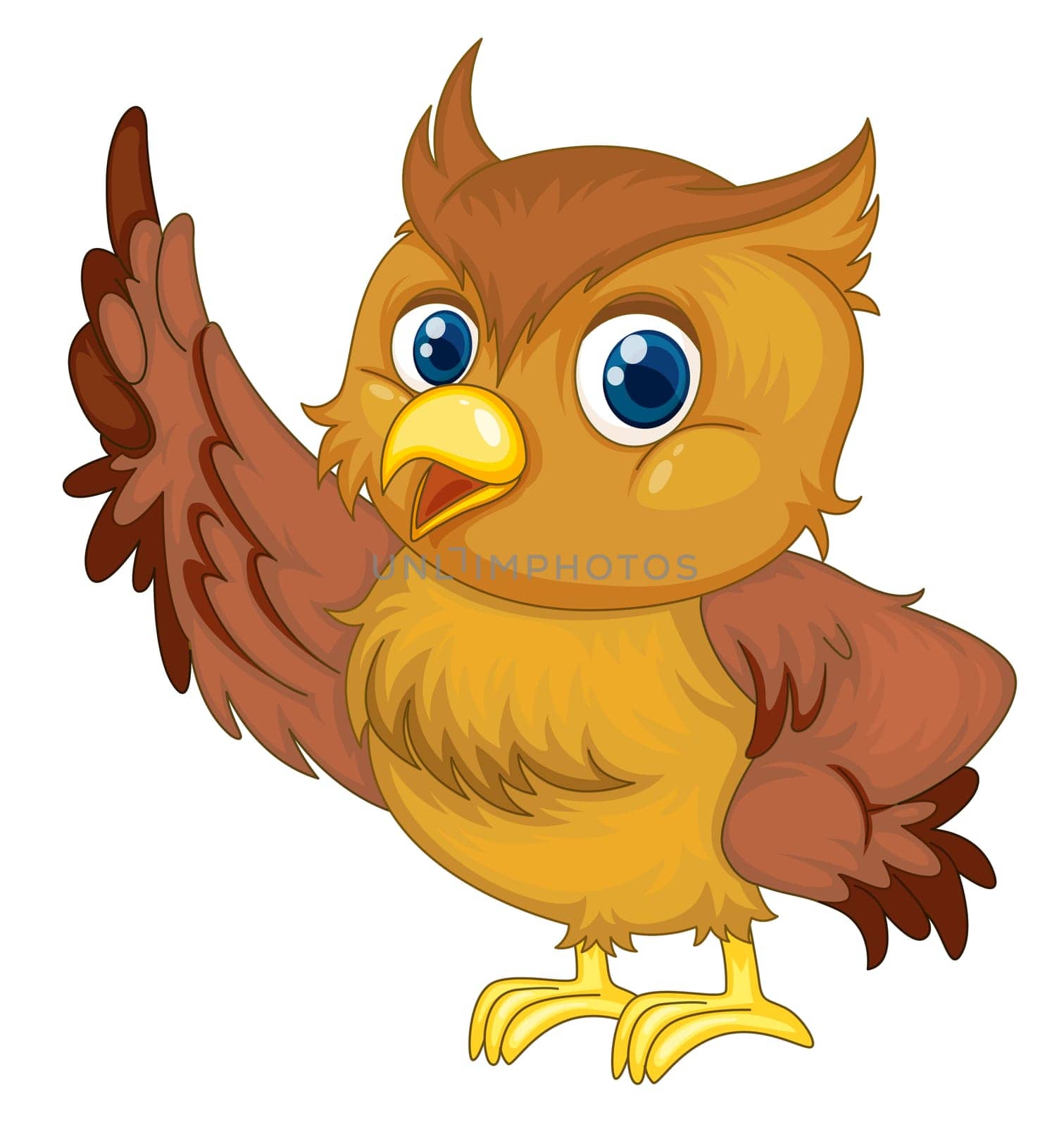 Illustration of an isolated owl