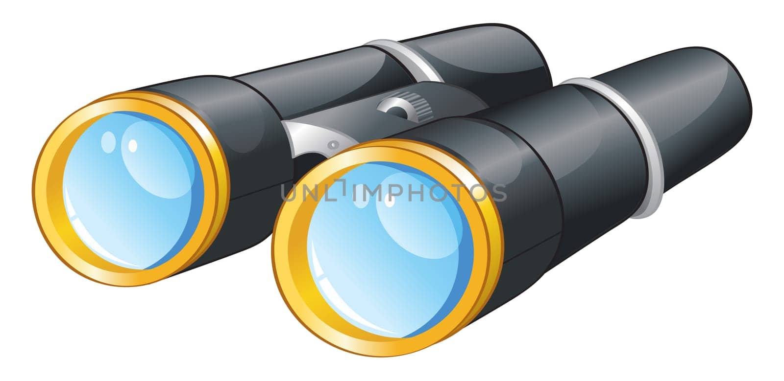 illustration of binocular on a white background