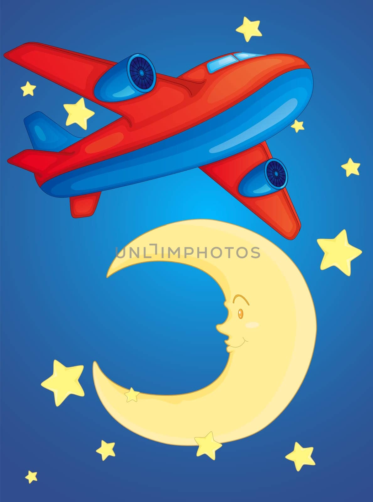 illustration of a aeroplane on white background