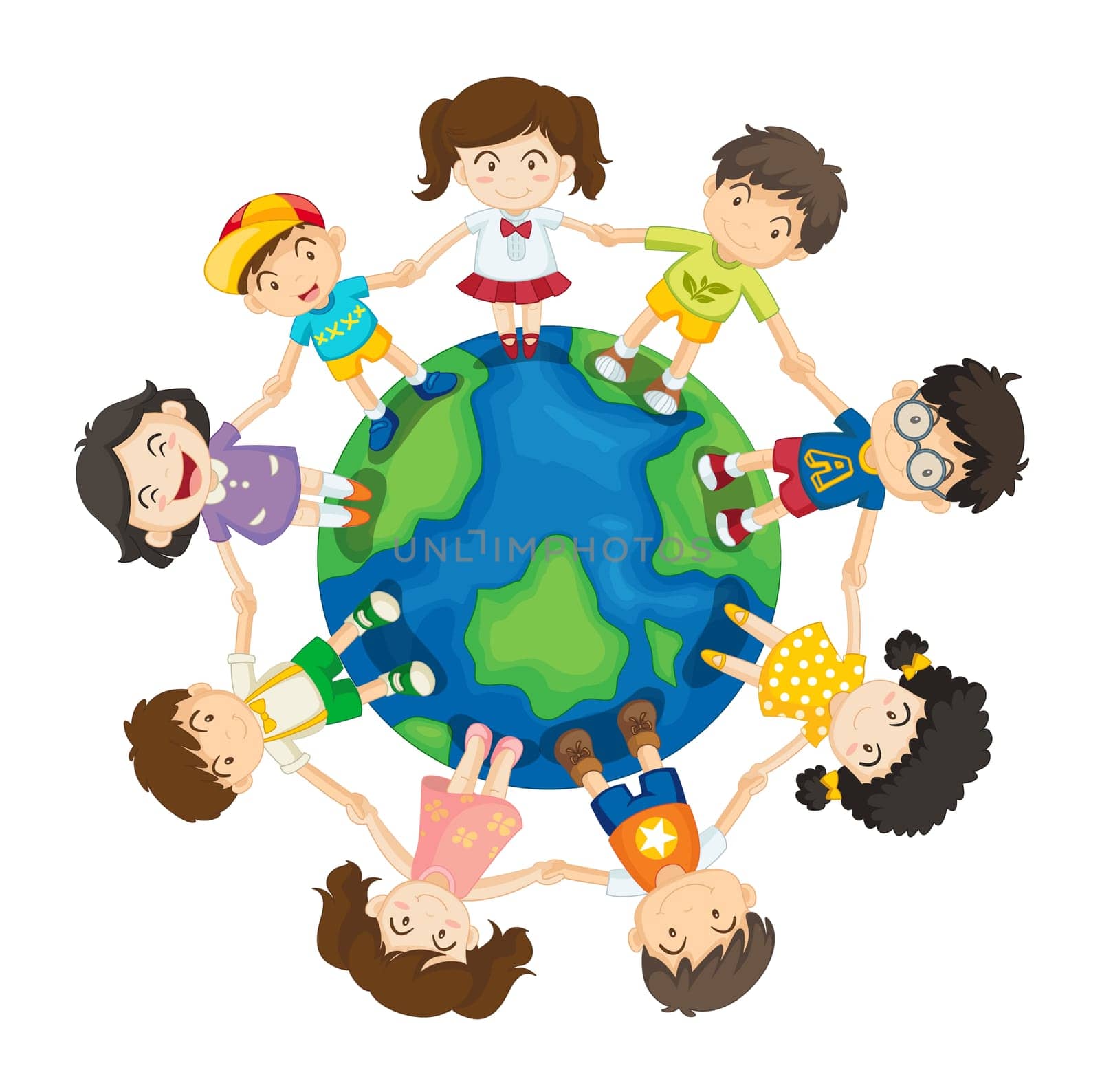 Friends hanging out around the world