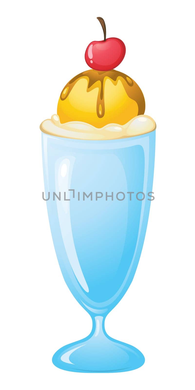 Ice cream on a whire background