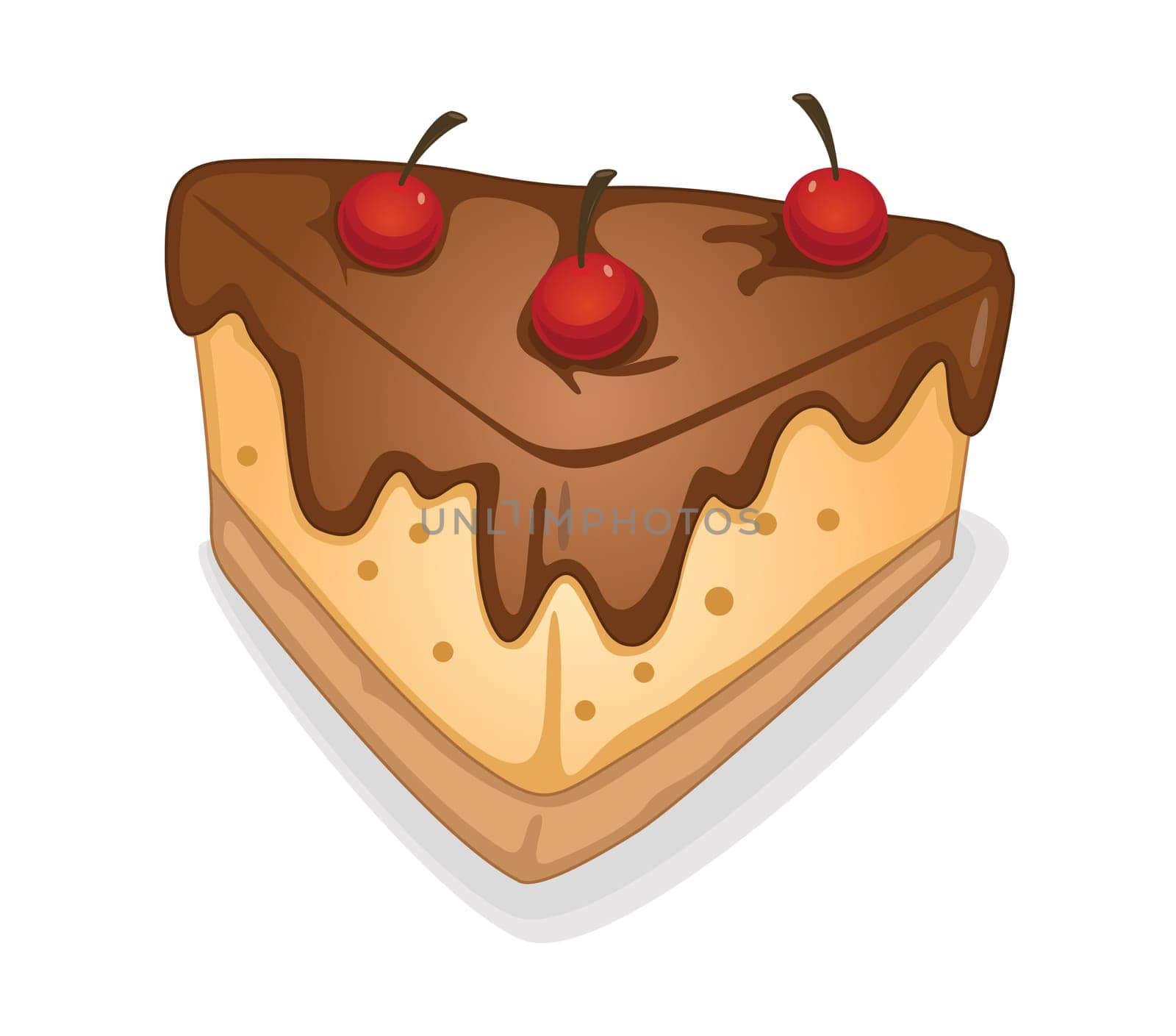 Cake Illustration on white background
