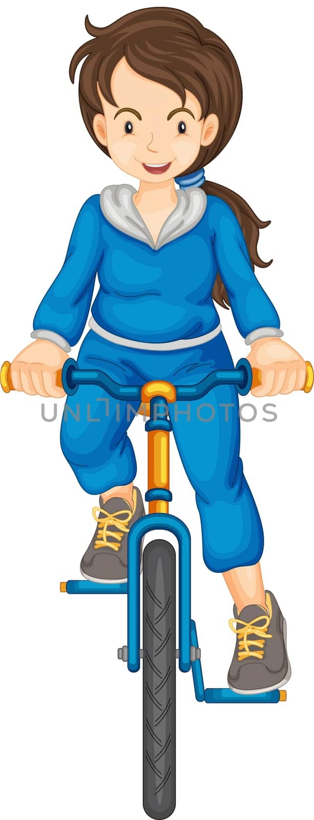 Illustration of a sports girl on white