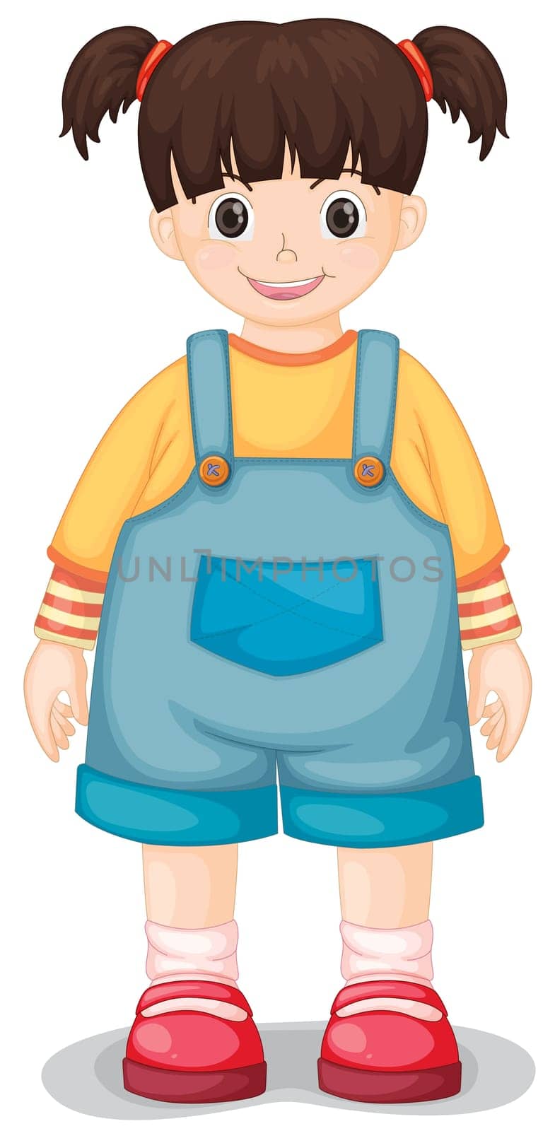 illustration of a girl on a white background