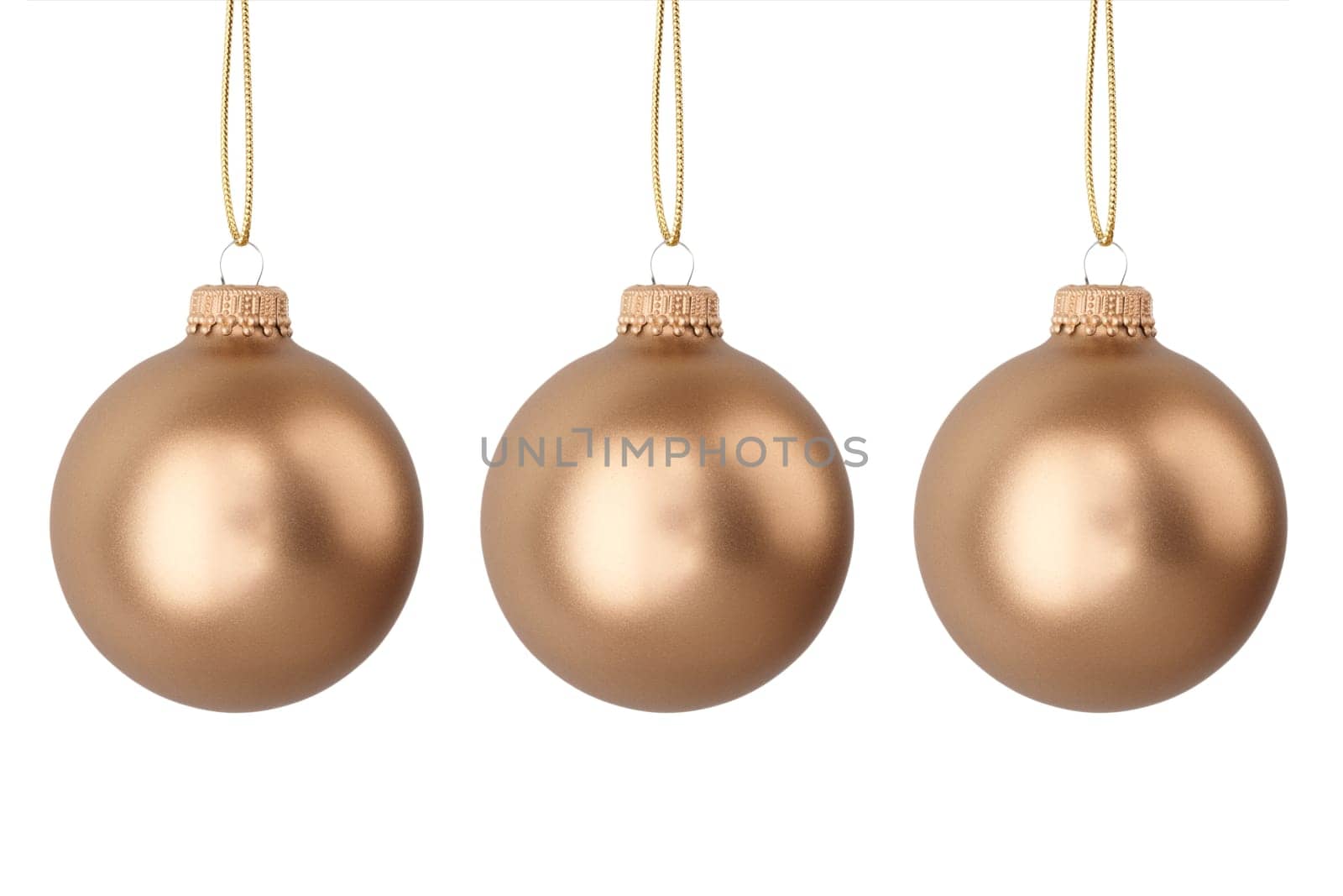 gold Christmas balls