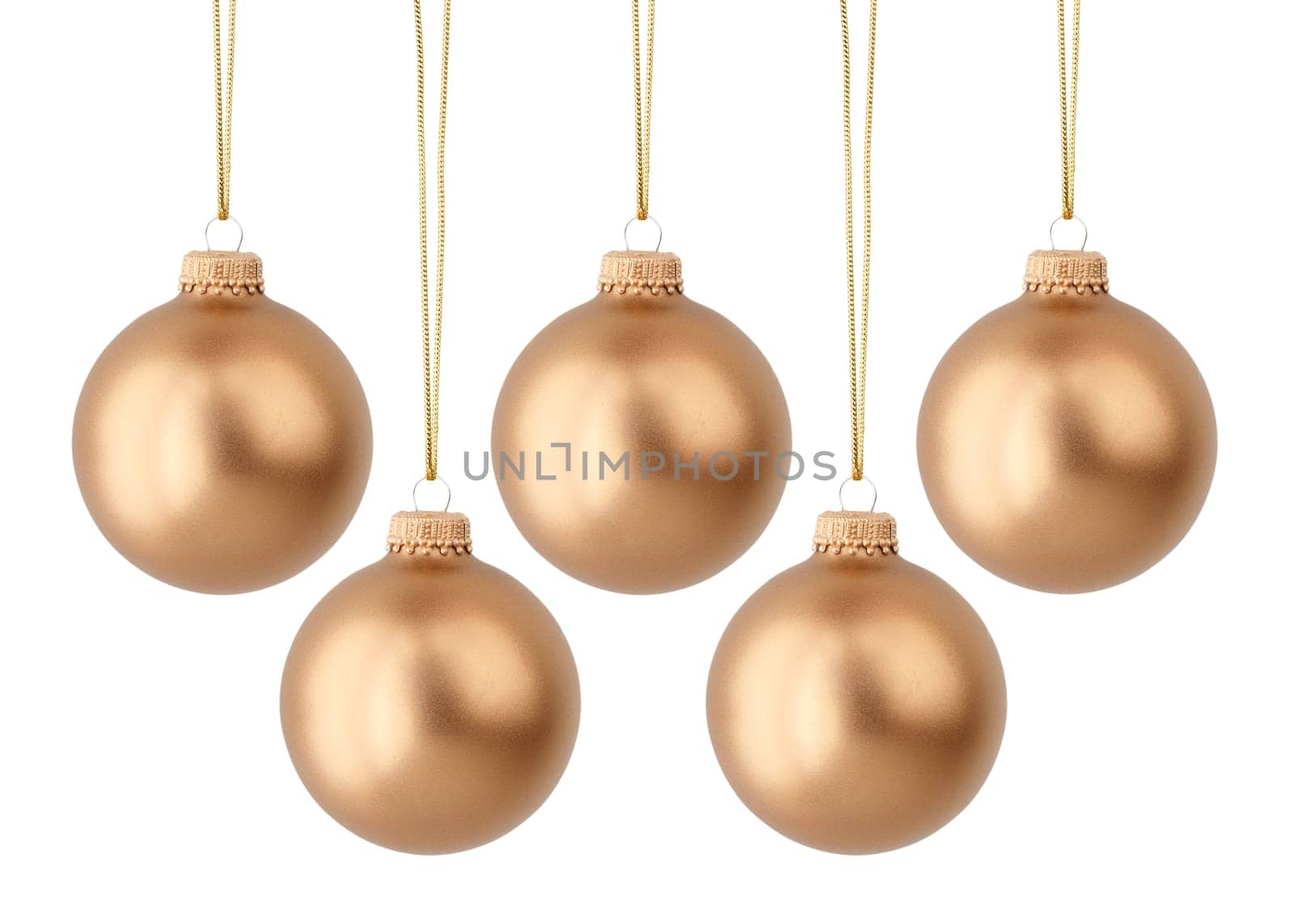 gold Christmas balls
