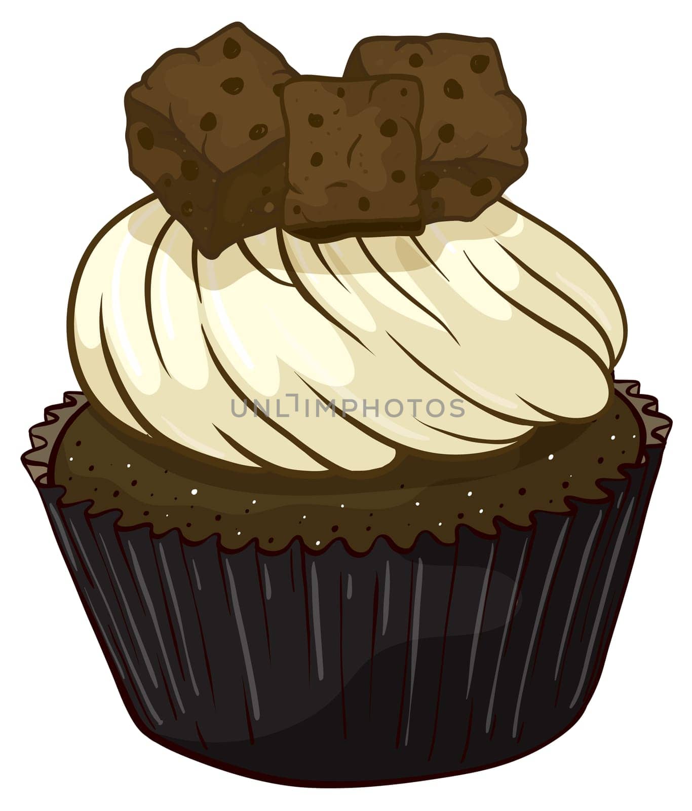 Illustration of an isolated cupcake