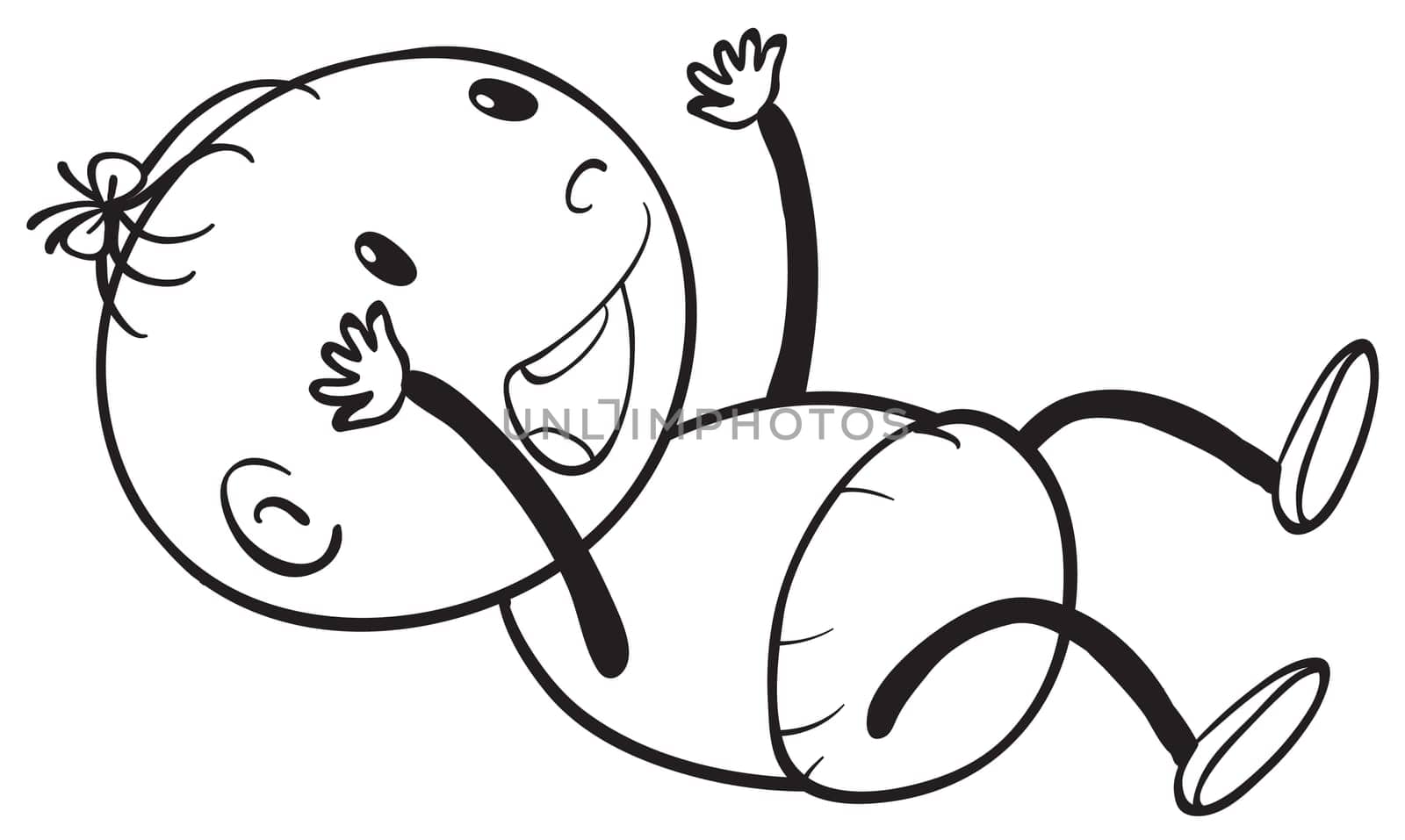 illustration of a baby on a white background