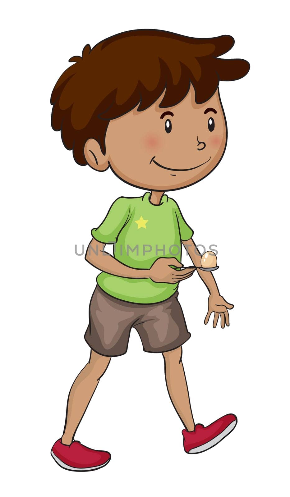 illustration of a boy on a white background