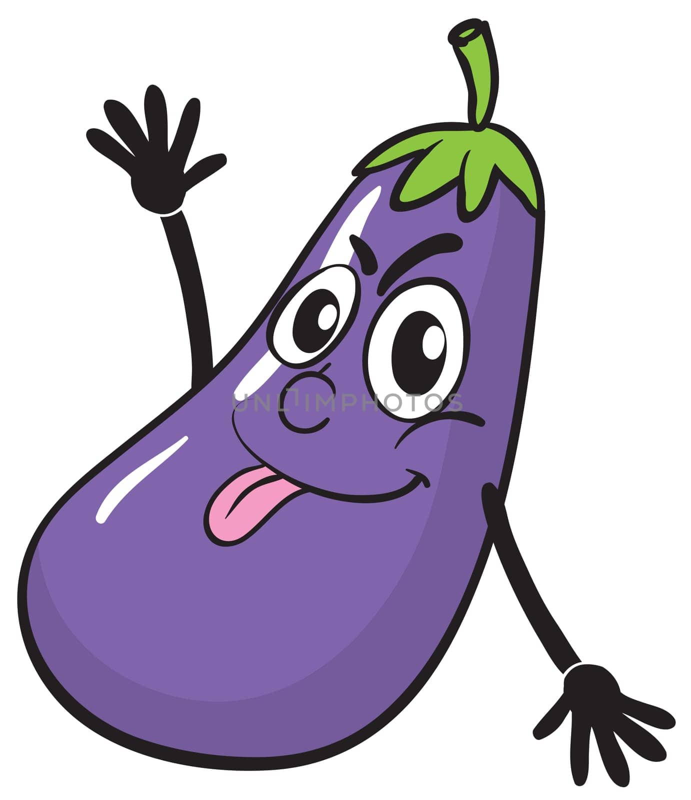 illustration of a brinjal on a white background
