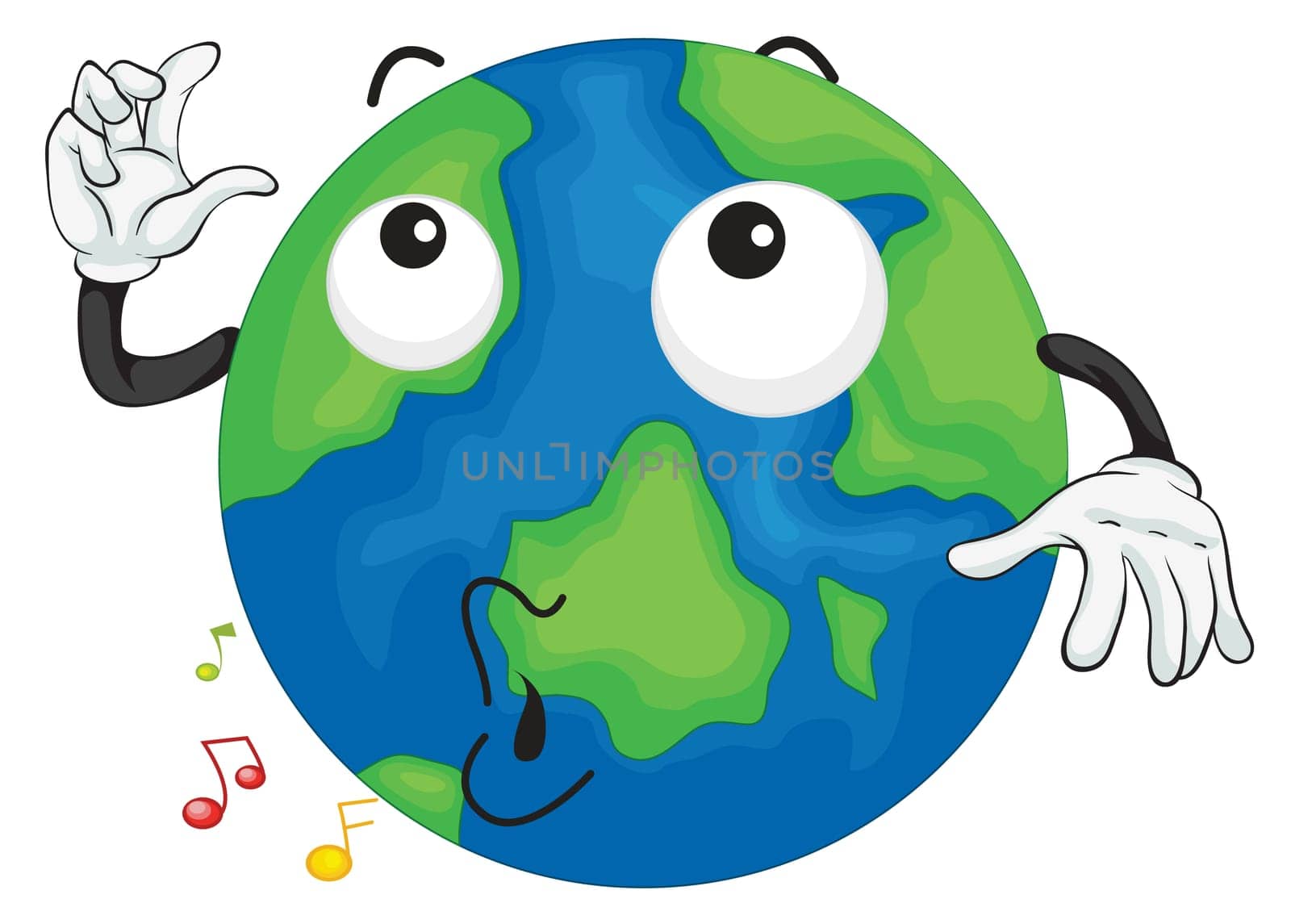 illustration of an earth planet on a white background