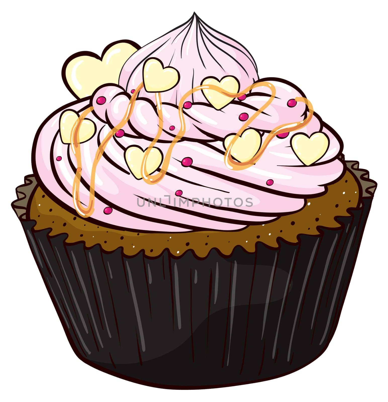 Illustration of an isolated cupcake