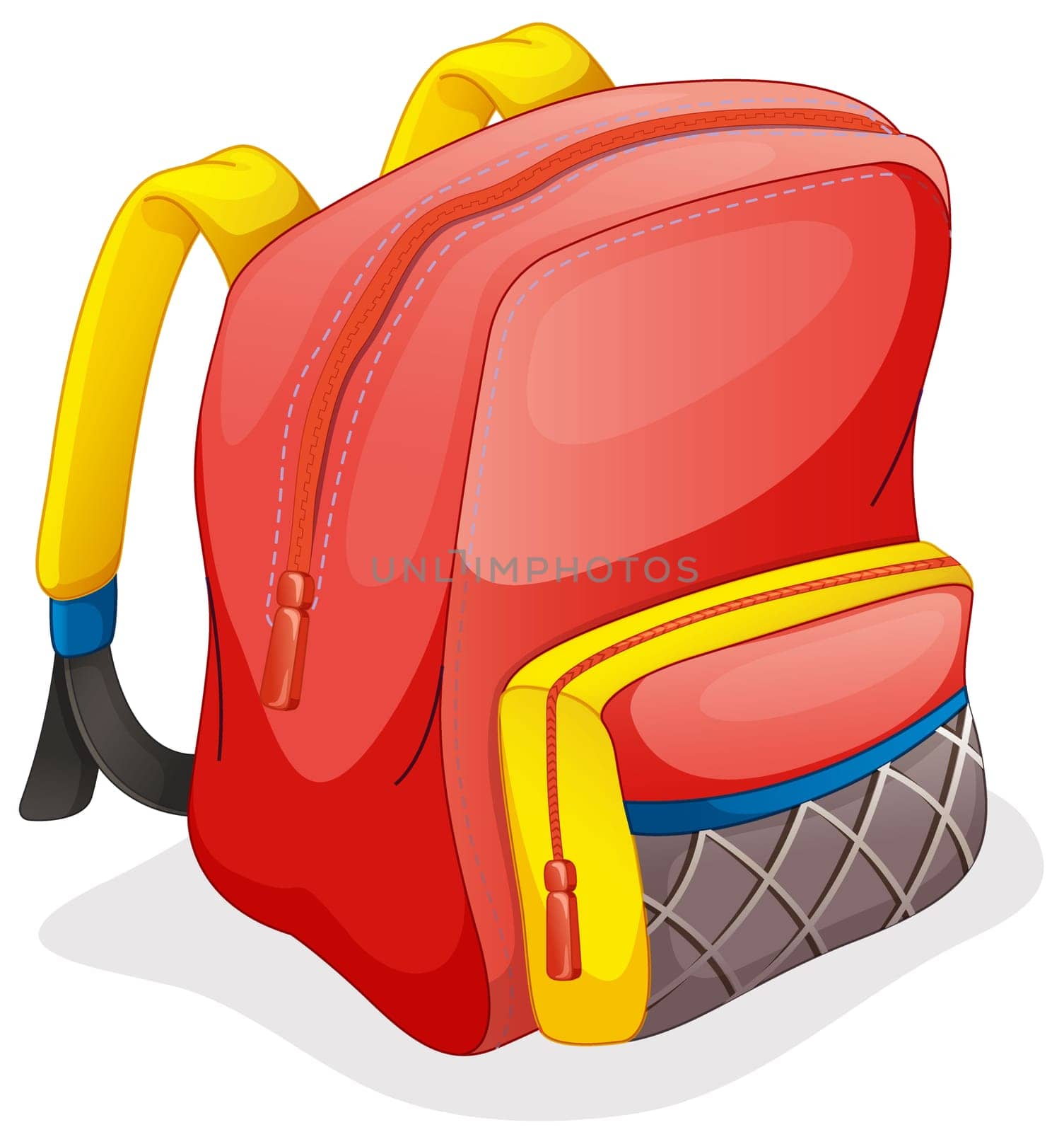 illustration of a school bag on a white background
