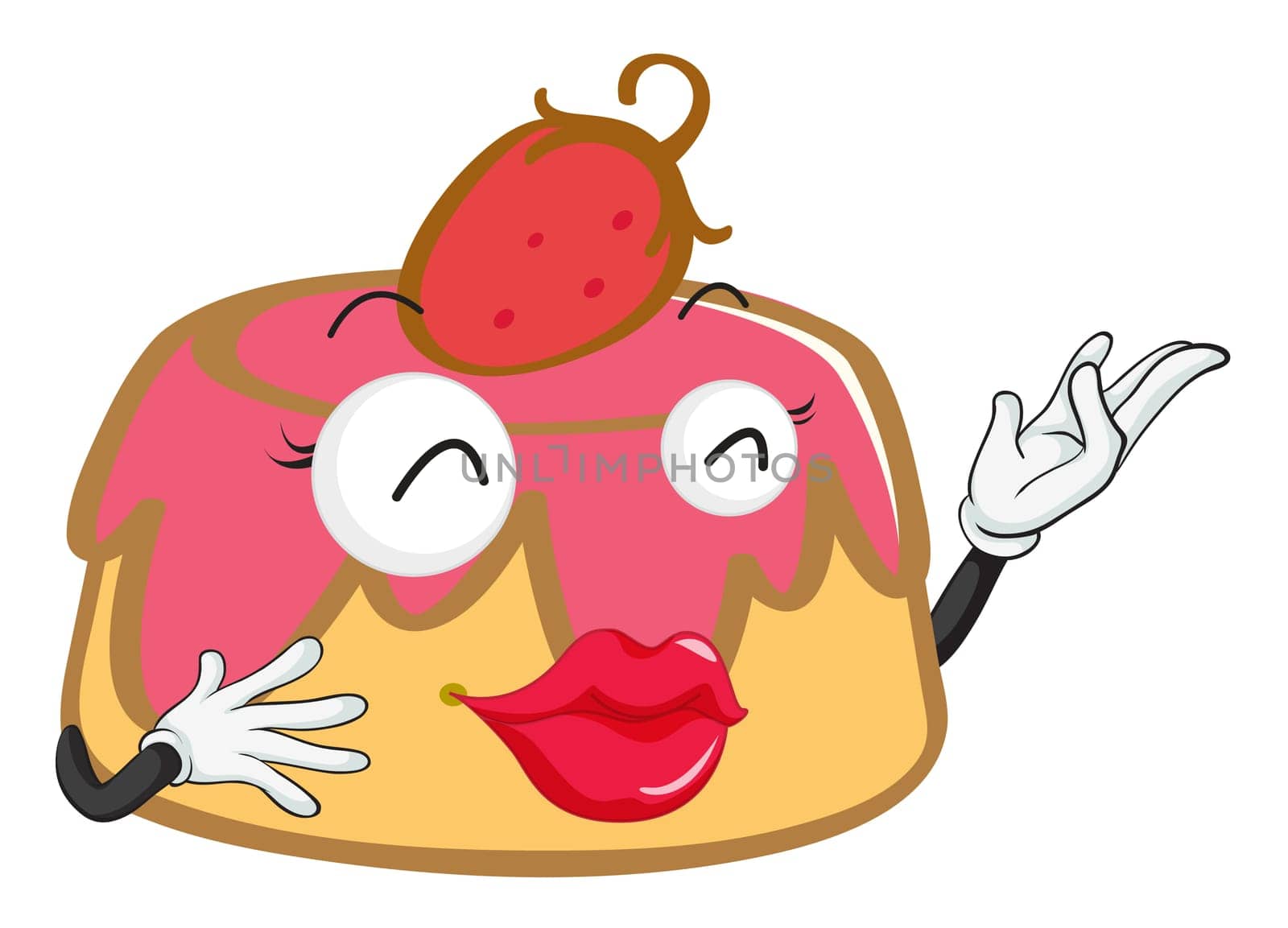 illustration of a cake on a white background