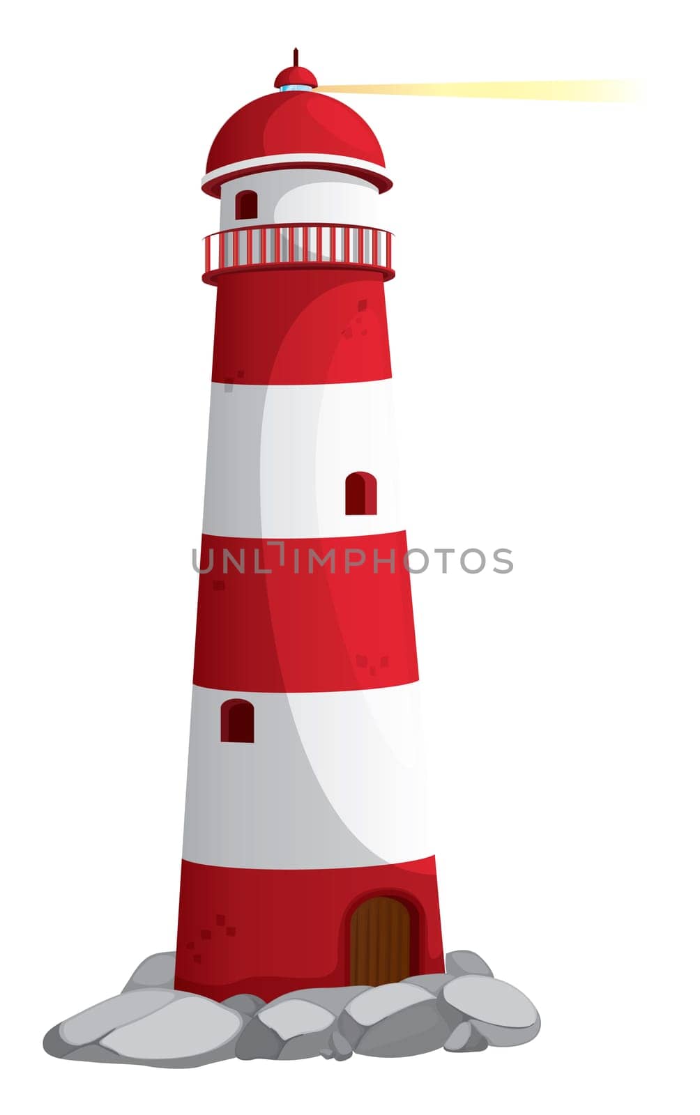 illustration of a light house on a white background