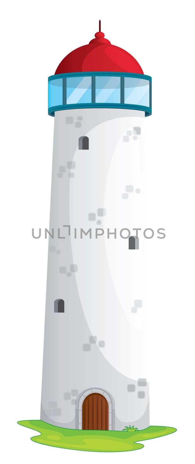 illustration of a light house on a white background