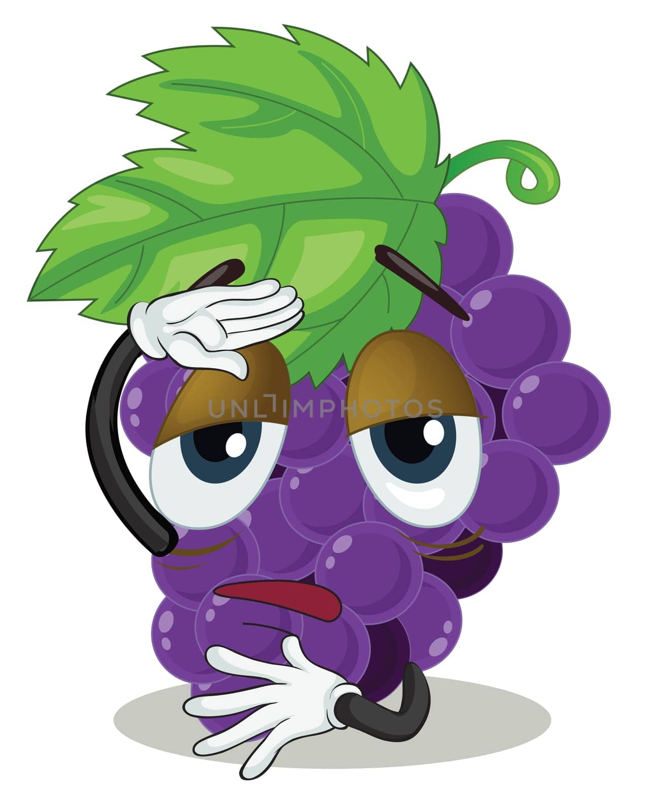 illustration of grapes on a white background