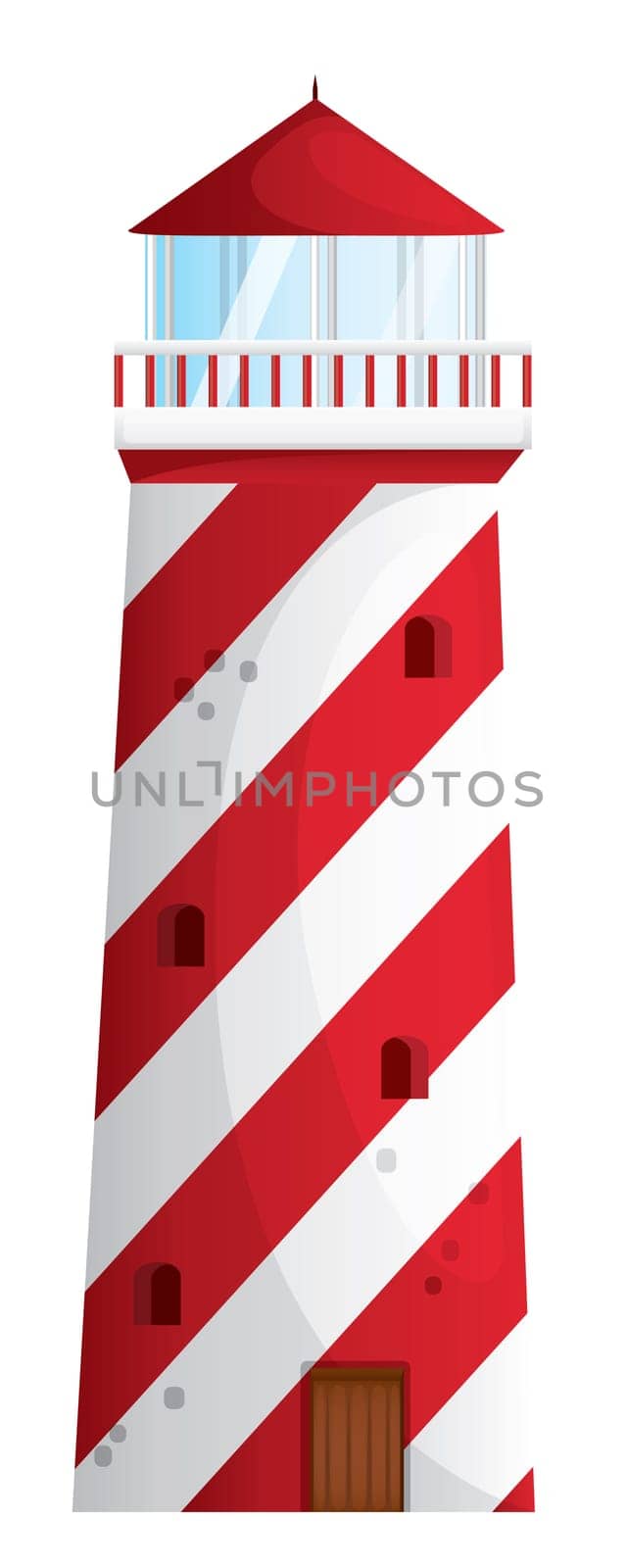 illustration of a light house on a white background