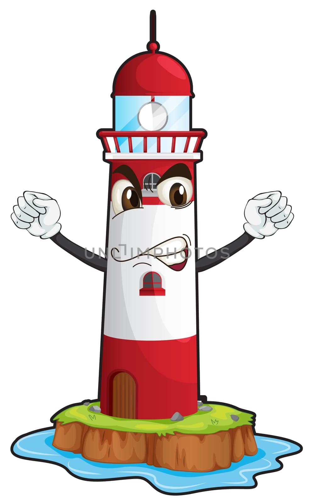 illustration of a light house on a white background