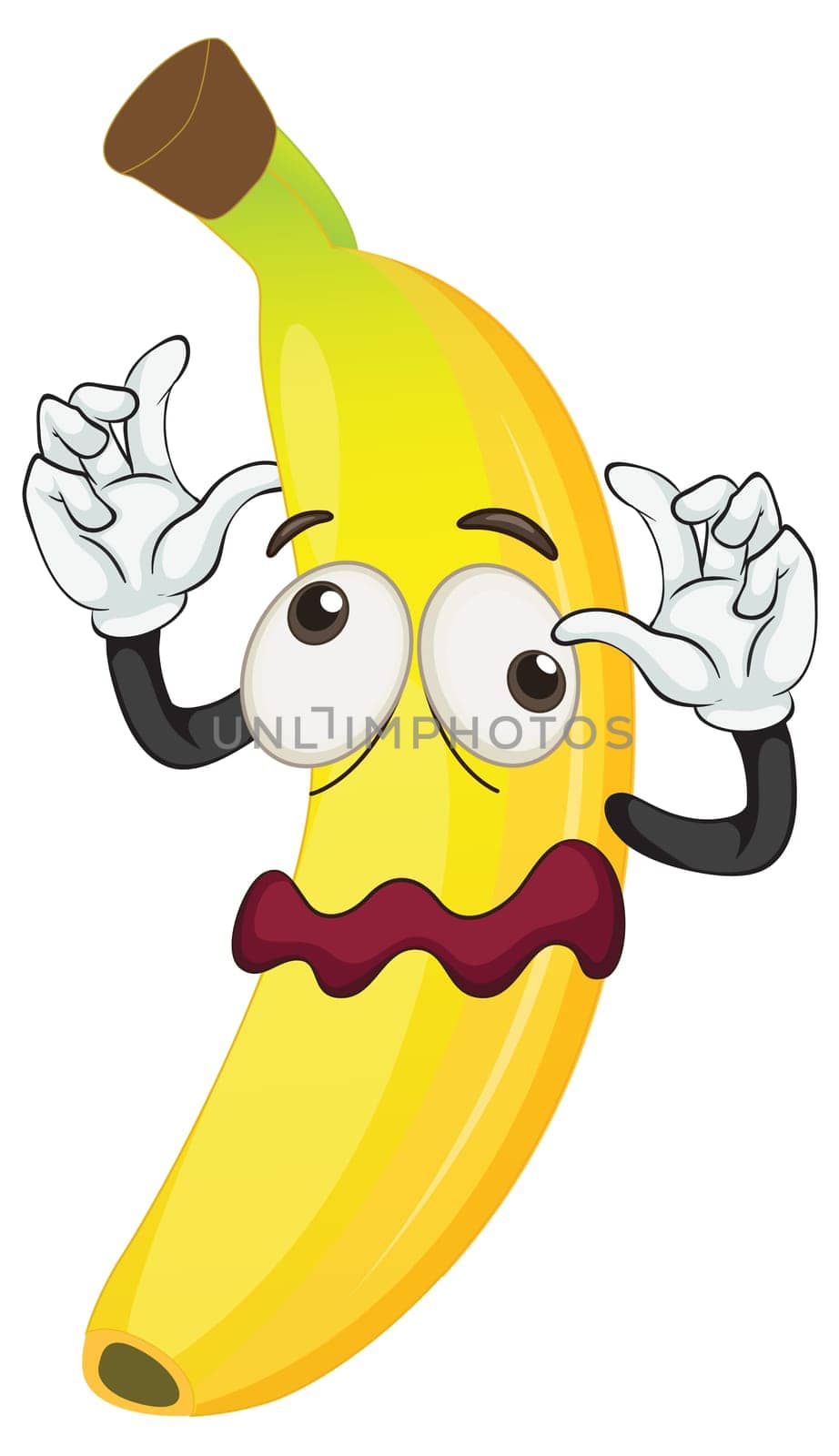 illustration of a banana on a white background