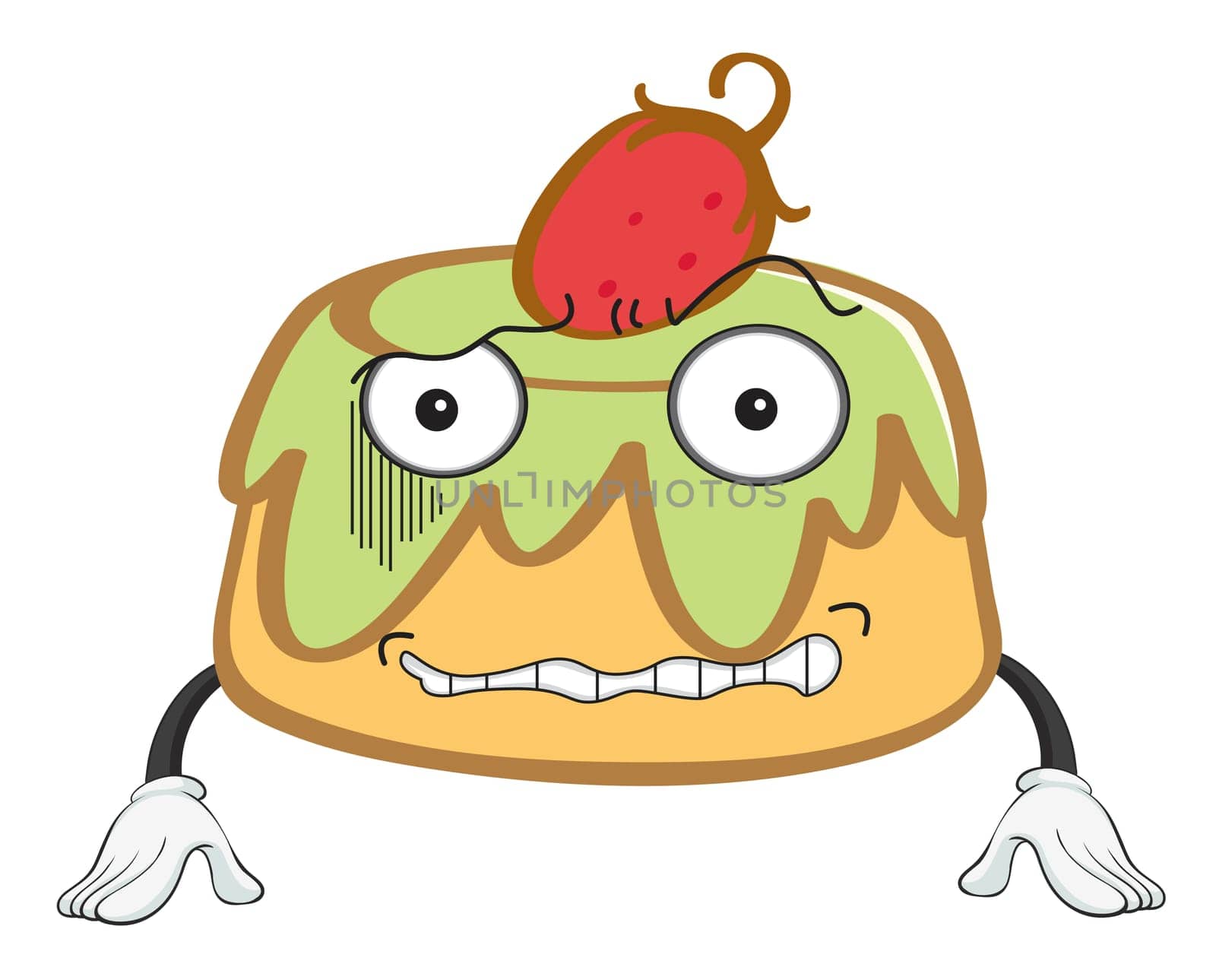 illustration of a cake on a white background