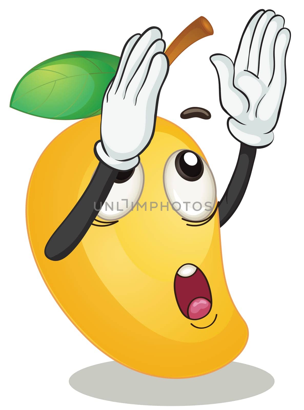 illustration of a mango on a white background