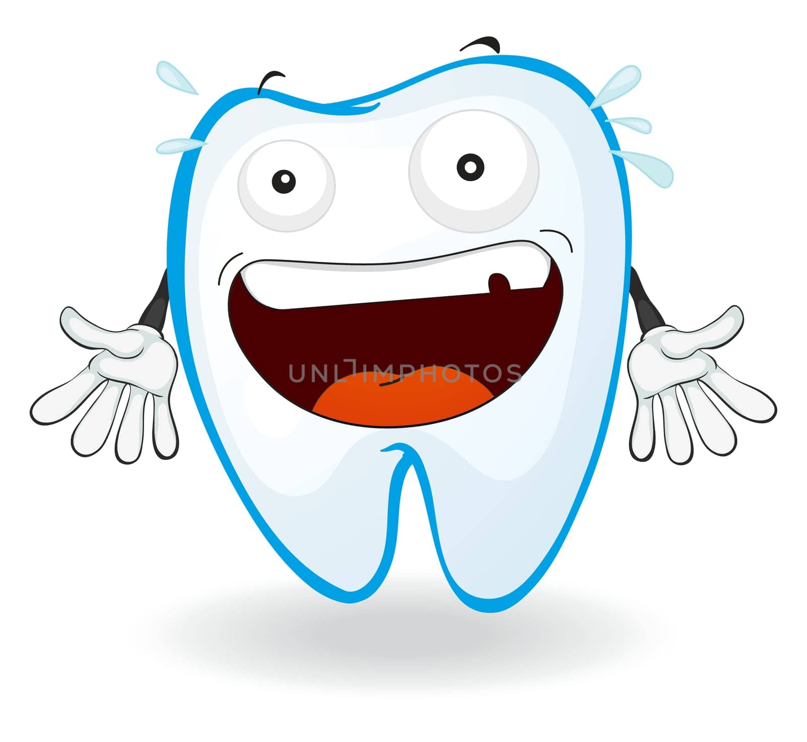 illustration of a tooth on a white background